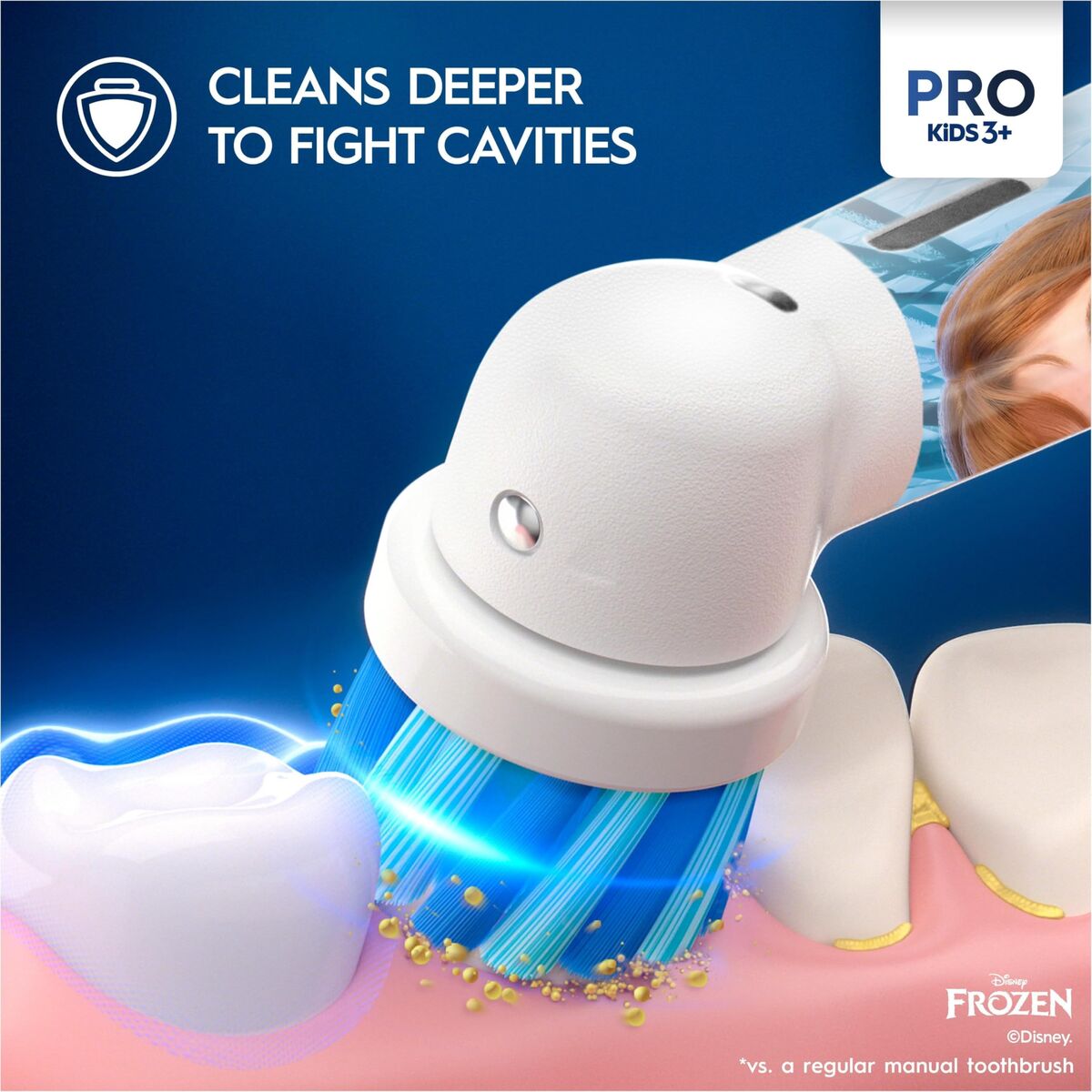 Brosse à dents électrique Oral-B Frozen Multicouleur (2 Pièces) (2 Unités)